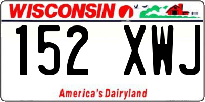WI license plate 152XWJ