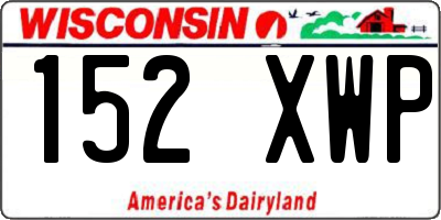WI license plate 152XWP