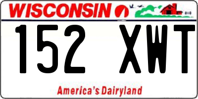 WI license plate 152XWT