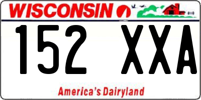 WI license plate 152XXA