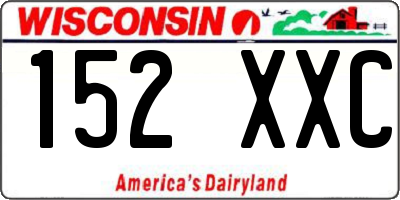 WI license plate 152XXC