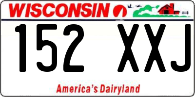 WI license plate 152XXJ