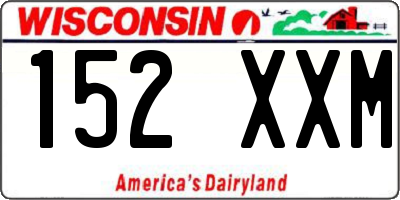 WI license plate 152XXM