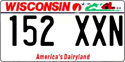 WI license plate 152XXN