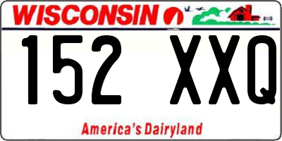 WI license plate 152XXQ