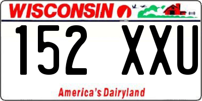 WI license plate 152XXU