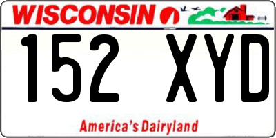 WI license plate 152XYD