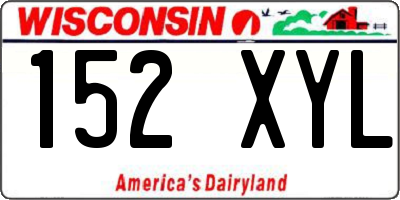 WI license plate 152XYL