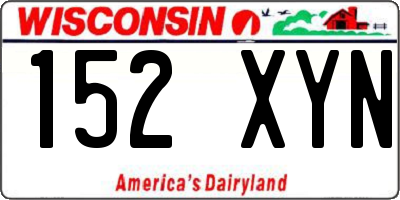 WI license plate 152XYN