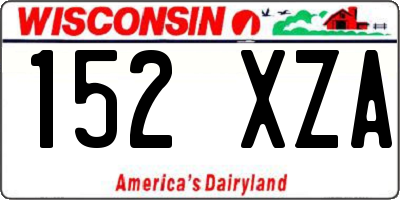 WI license plate 152XZA