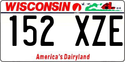 WI license plate 152XZE