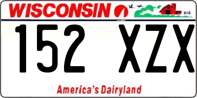 WI license plate 152XZX