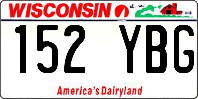 WI license plate 152YBG