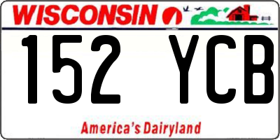 WI license plate 152YCB