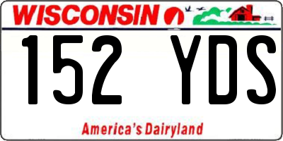 WI license plate 152YDS