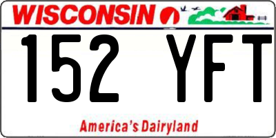 WI license plate 152YFT