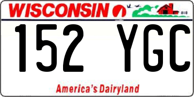 WI license plate 152YGC