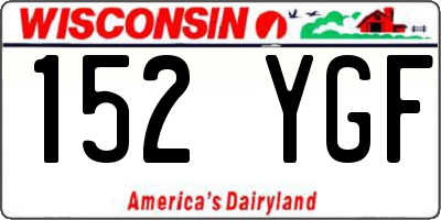 WI license plate 152YGF