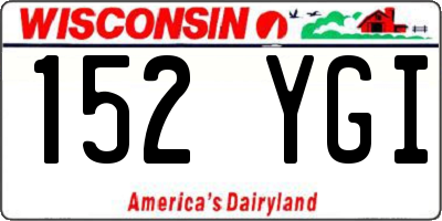 WI license plate 152YGI