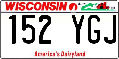 WI license plate 152YGJ