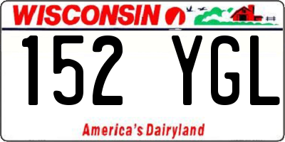 WI license plate 152YGL