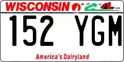 WI license plate 152YGM