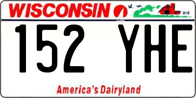 WI license plate 152YHE
