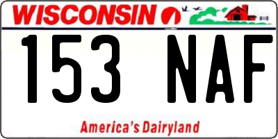 WI license plate 153NAF