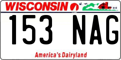 WI license plate 153NAG