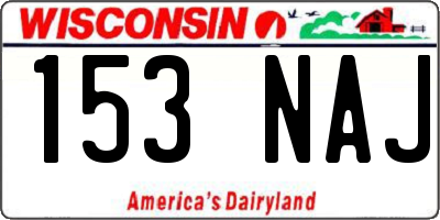 WI license plate 153NAJ