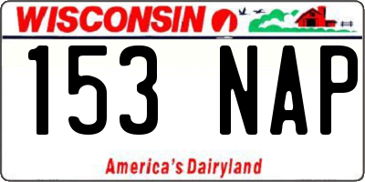 WI license plate 153NAP