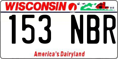 WI license plate 153NBR
