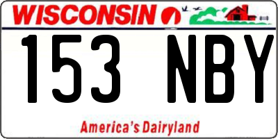 WI license plate 153NBY