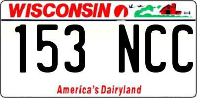 WI license plate 153NCC