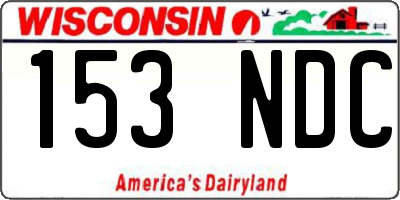 WI license plate 153NDC
