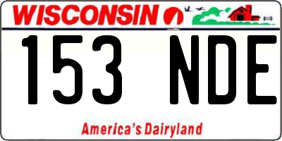WI license plate 153NDE