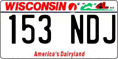 WI license plate 153NDJ