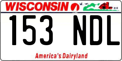 WI license plate 153NDL