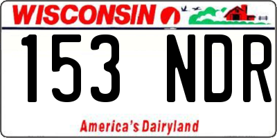 WI license plate 153NDR