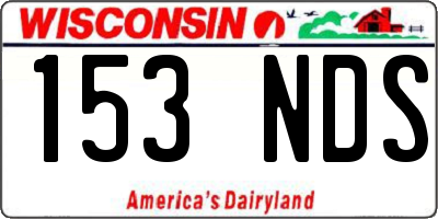 WI license plate 153NDS