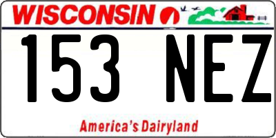 WI license plate 153NEZ