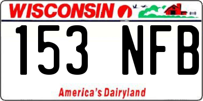 WI license plate 153NFB