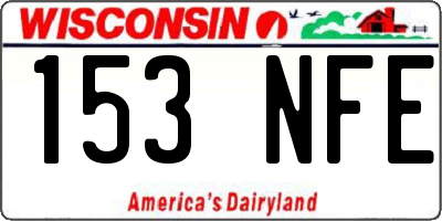 WI license plate 153NFE