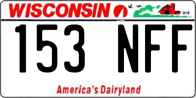 WI license plate 153NFF