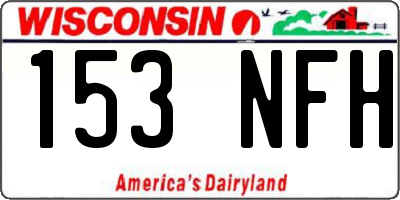 WI license plate 153NFH