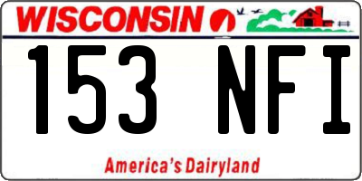 WI license plate 153NFI