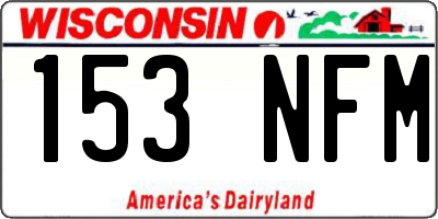 WI license plate 153NFM