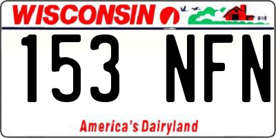 WI license plate 153NFN