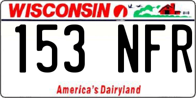 WI license plate 153NFR