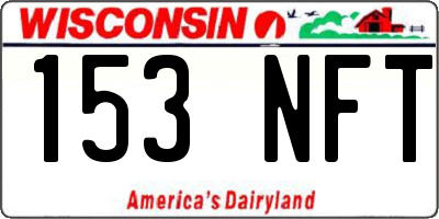 WI license plate 153NFT